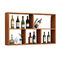 Vetrina di legno dell'esposizione del negozio dell'anti crepa/stalla fissata al muro dello scaffale del vino fornitore