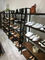 Struttura stabile degli espositori modulari neri del negozio di scarpe per i negozi di specialità della scarpa fornitore