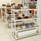 Facile installi i banchi di mostra del negozio di scarpe, esposizione di legno della scarpa con i materiali amichevoli di Eco fornitore