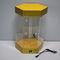 Bella base acrilica rotabile di giallo dello scaffale dei banchi di mostra chiudibile a chiave con luce principale fornitore