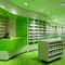 Armadietto di esposizione alla moda della farmacia, farmacia al minuto verde che accantona multi combinazione fornitore