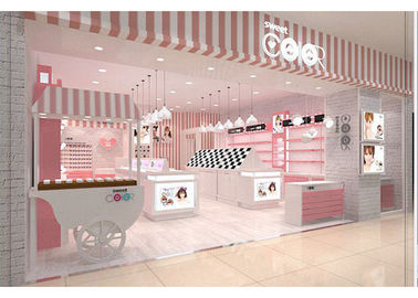 Porcellana Contenitore per esposizione rosa elegante del monocolo per i negozi di specialità degli occhiali delle lenti a contatto fornitore