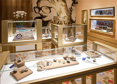 Porcellana Scaffale di esposizione di lusso degli occhiali di vetro e del metallo per gioielli e l'accessorio fornitore