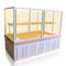 Contenitore per esposizione della pasticceria di progettazione moderna, dimensione su misura contenitore per esposizione di vetro del forno fornitore