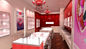 Rosa/contenitore per esposizione chiudente rosso dei gioielli per interior design del negozio di gioielli fornitore