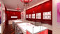 Rosa/contenitore per esposizione chiudente rosso dei gioielli per interior design del negozio di gioielli fornitore